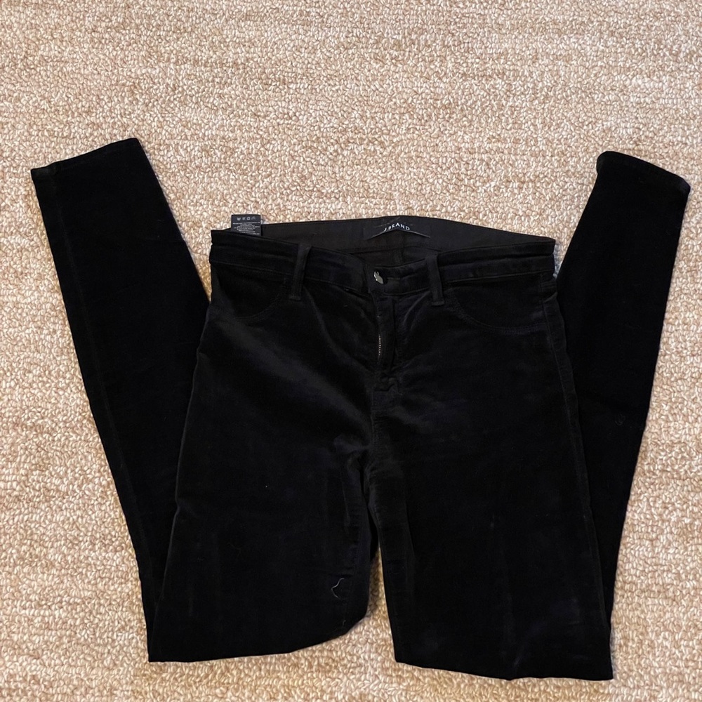 J Brand Black Velvet Jeans